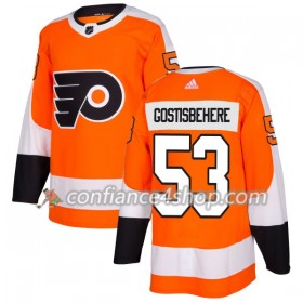 Adidas Maillot de Hockey Philadelphia Flyers Shayne Gostisbehere 53 2017-2018 Orange Authentic - Homme